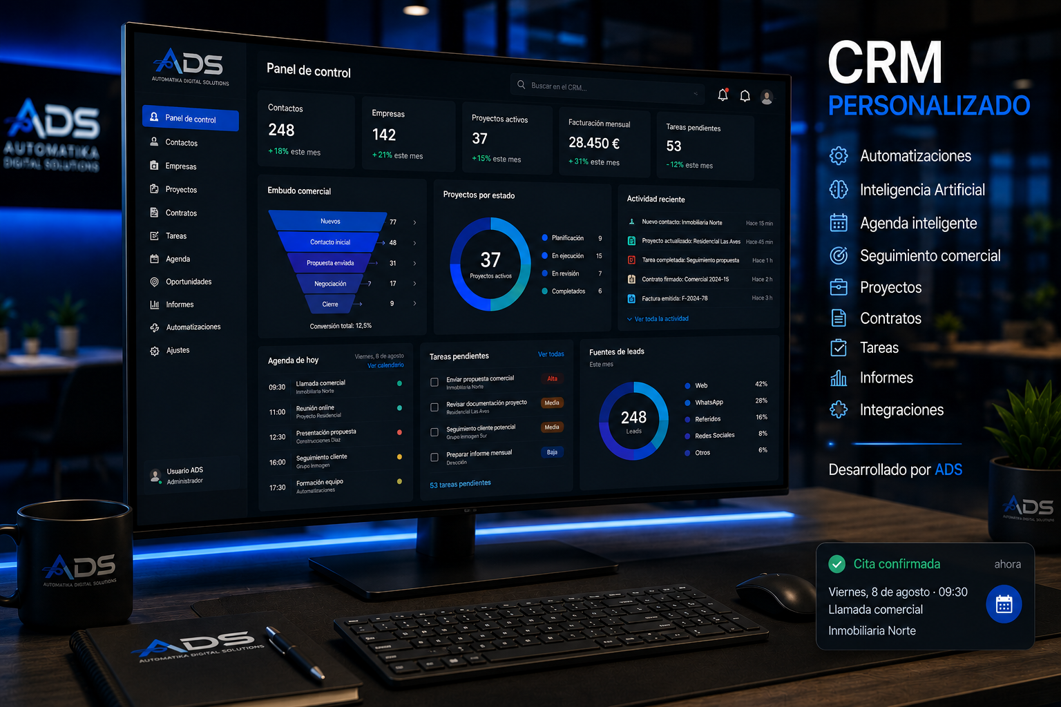 CRM personalizado desarrollado por ADS