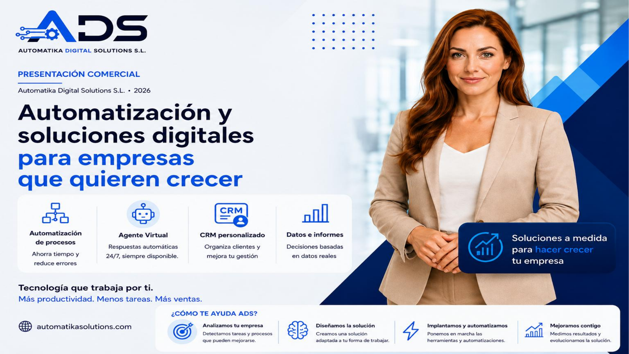 Diapositiva 1 de la presentación comercial ADS